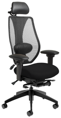 tCentric Mesh Backrest with Upholstered Seat - Synchro-Glide Mechanism