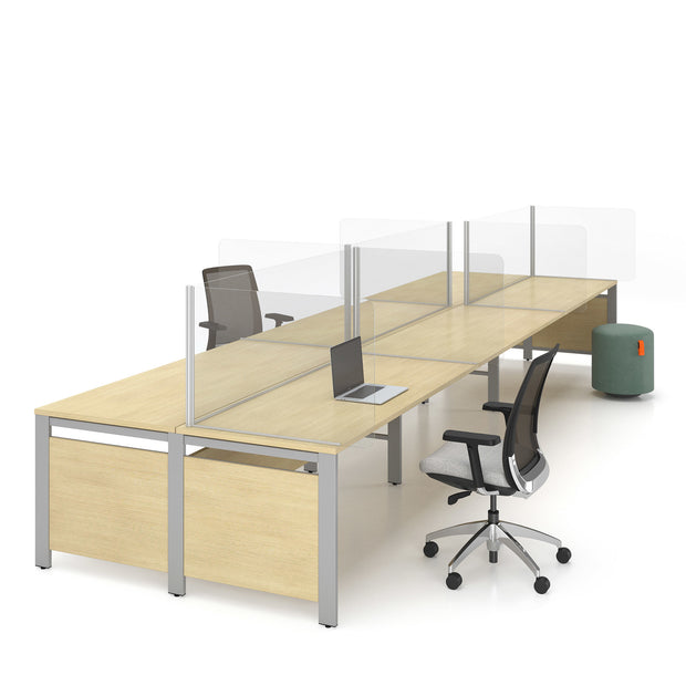 Worksurface Protective Screens - "U" Shaped Elongated, Rounded Corners