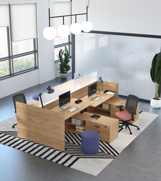 4-Pack Typical Height Adjustable Stations