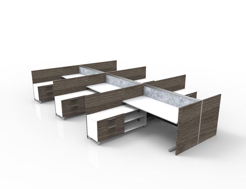 Blade 6-Pack Credenza Stations
