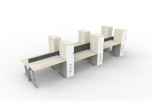 6-Pack Typical Height Adjustable Stations